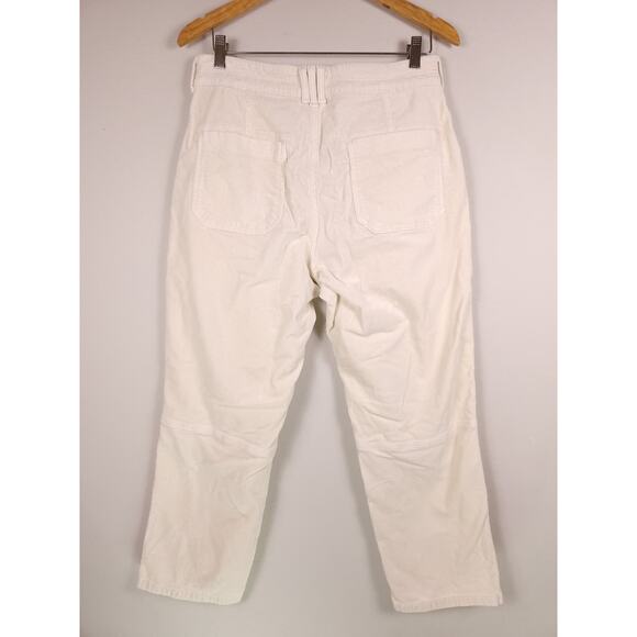 Pilcro by Anthropologie Corduroy Utility Pants Size 31 Ivory Cream Straight Leg - Picture 11 of 16